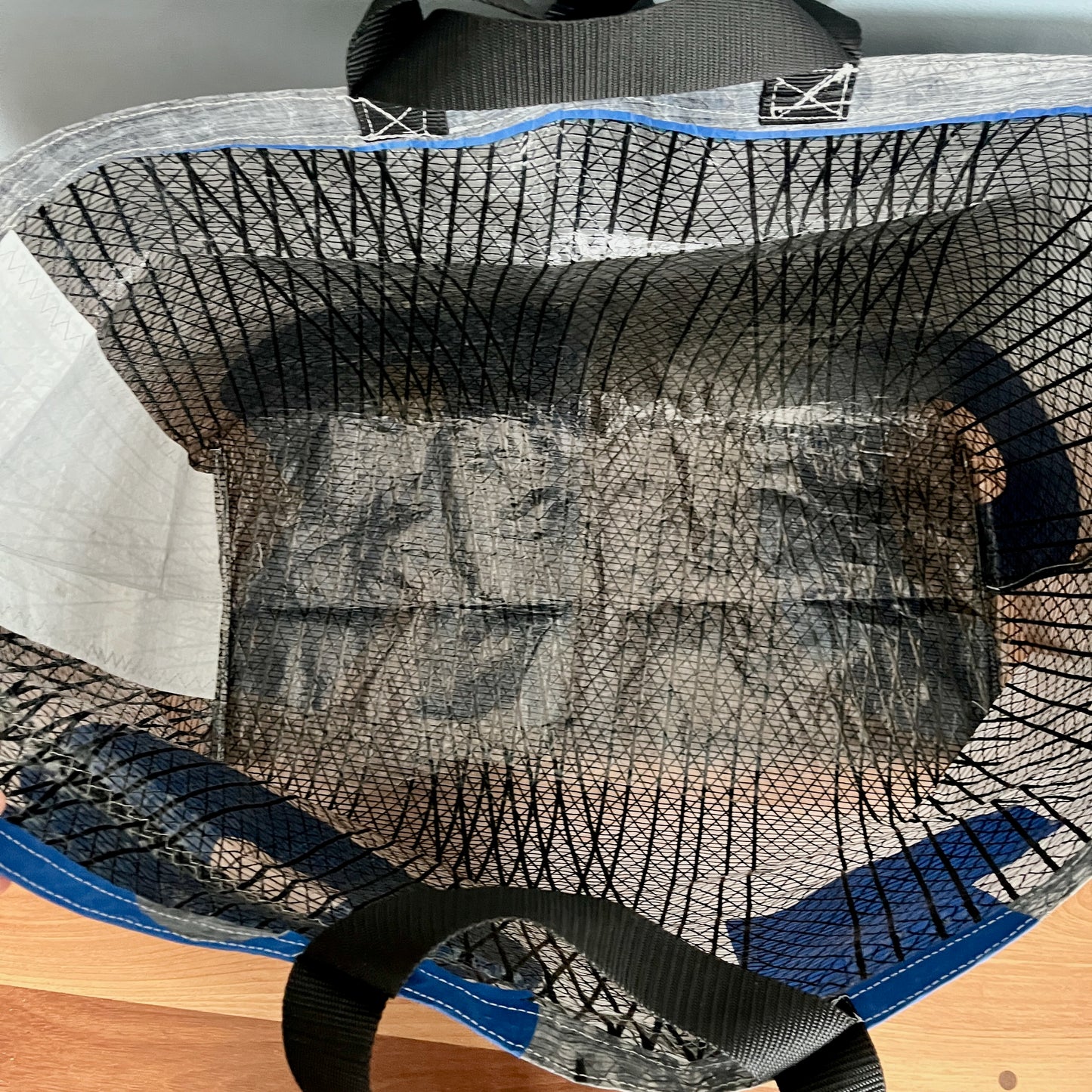 Stor "Ikeabag" med tall fra seilet