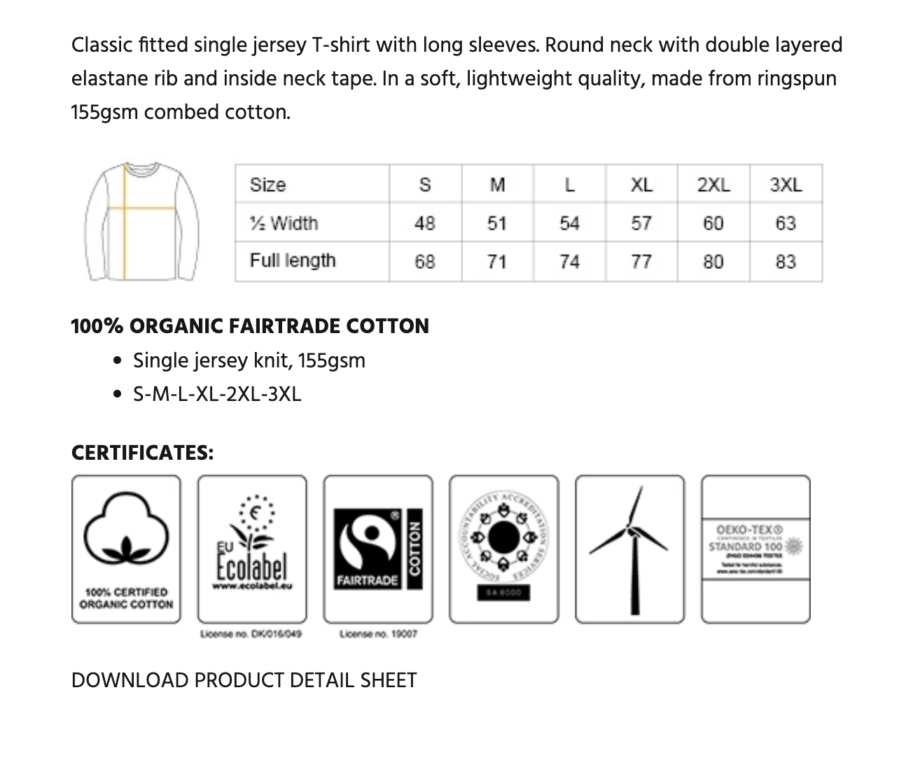 Langermet hvit, trøye med pålestikk