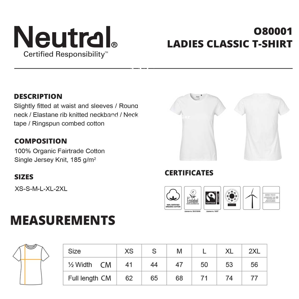 Sailing girl, hvit, T-skjorter med stjerne, damemodell