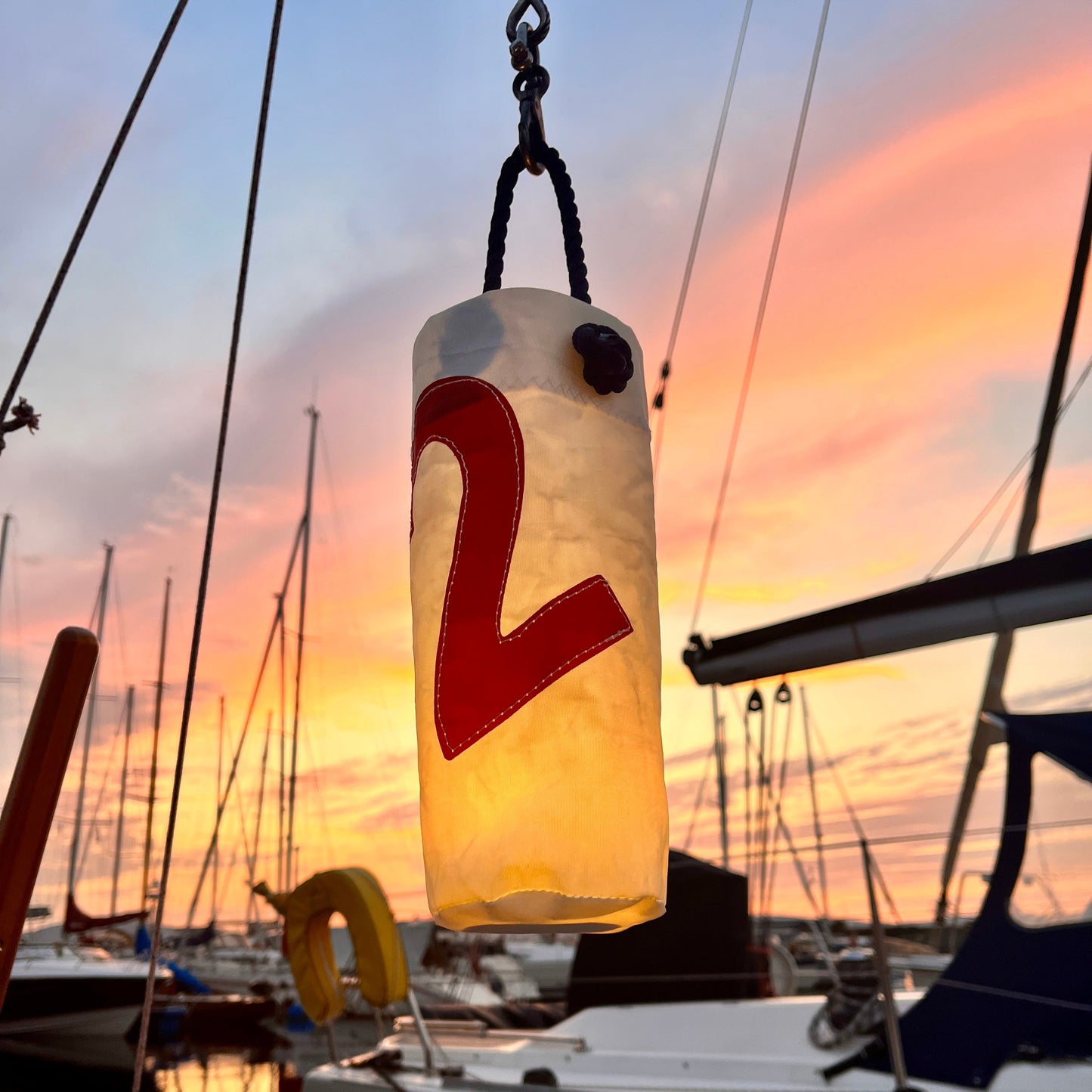 Flaske- /vinpose blått ratt