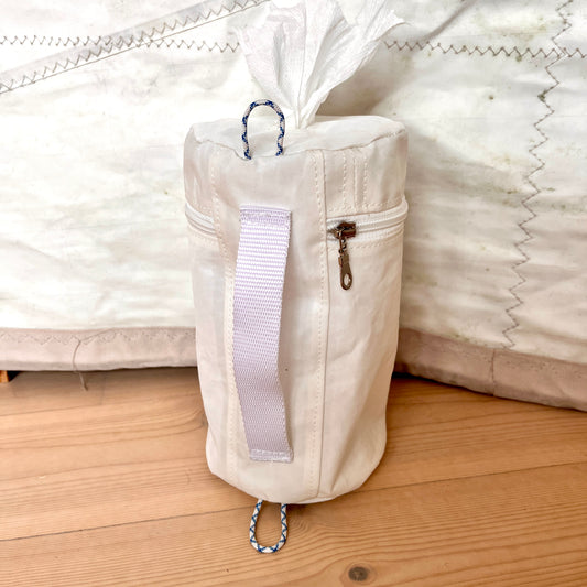 Torky-beholder av gammelt seil, blått 2-tall