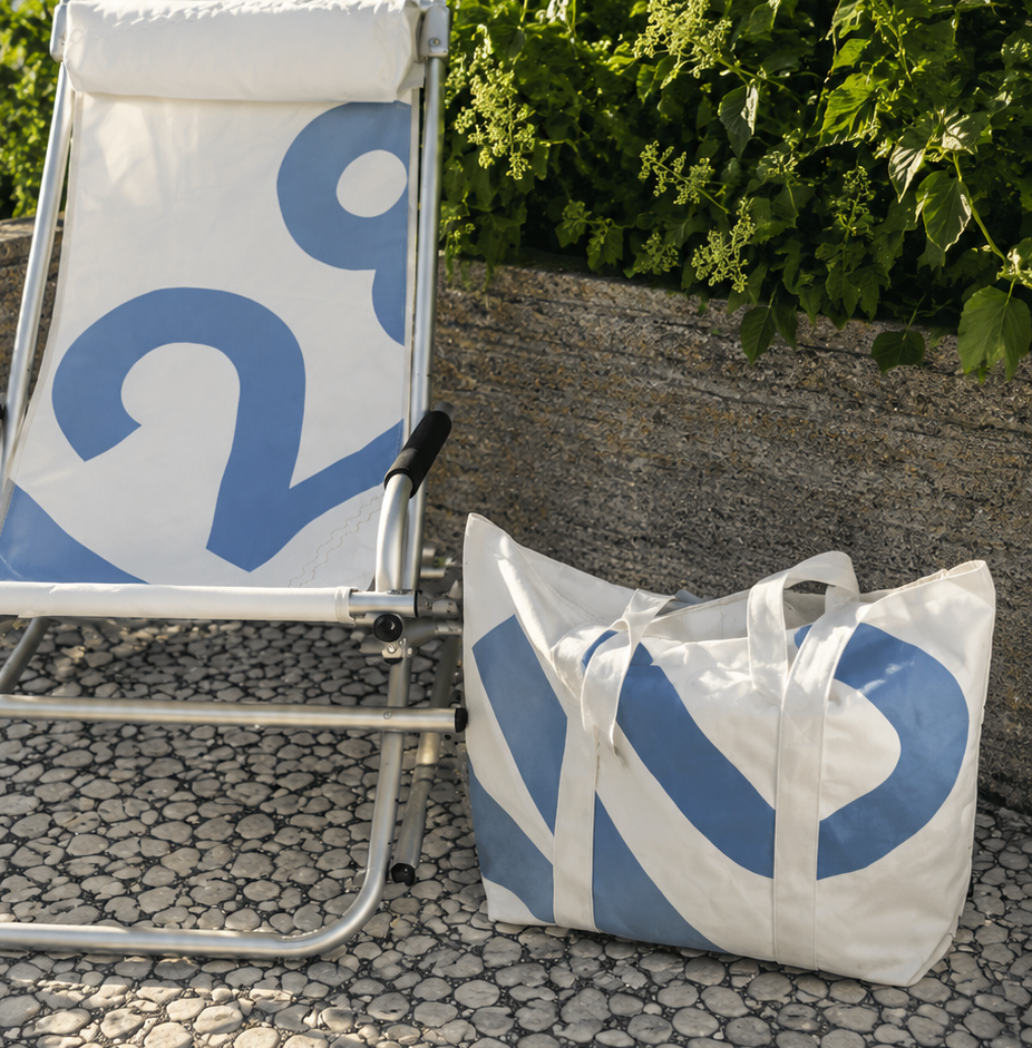 Weekend-bag med originalt tall fra seil
