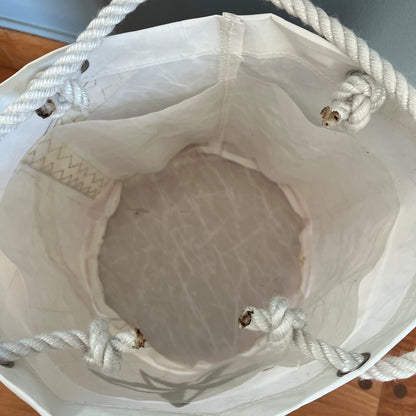 Ølbøtte med blått kompass