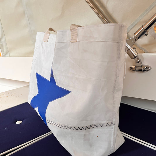 Stor bag med blå, stor stjerne