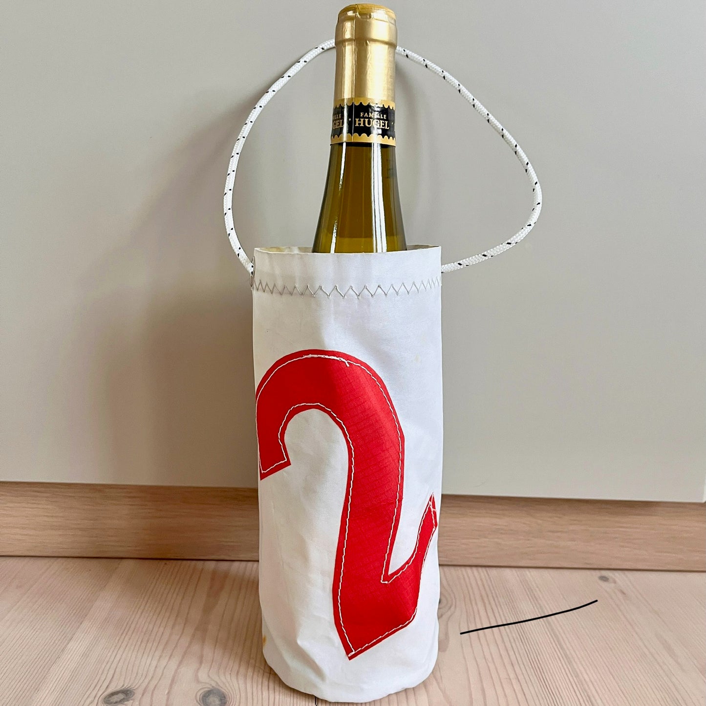 Flaske- /vinposer rødt to-tall