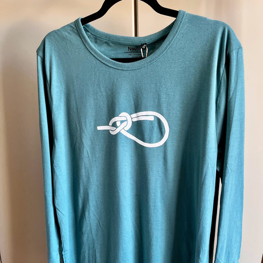 Langermet teal, trøye med pålestikk, L