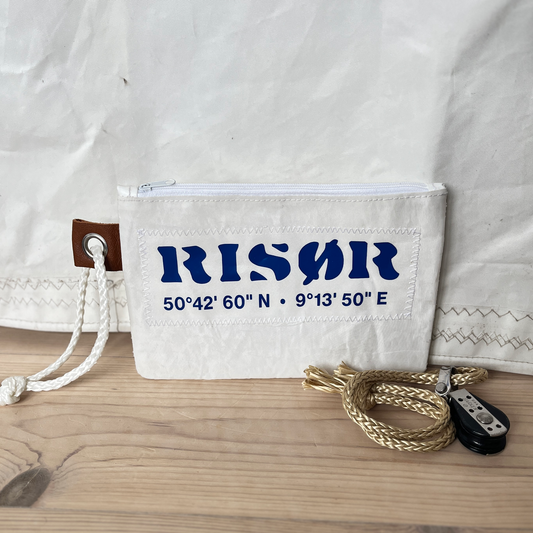 Liten clutch med Risør, blå