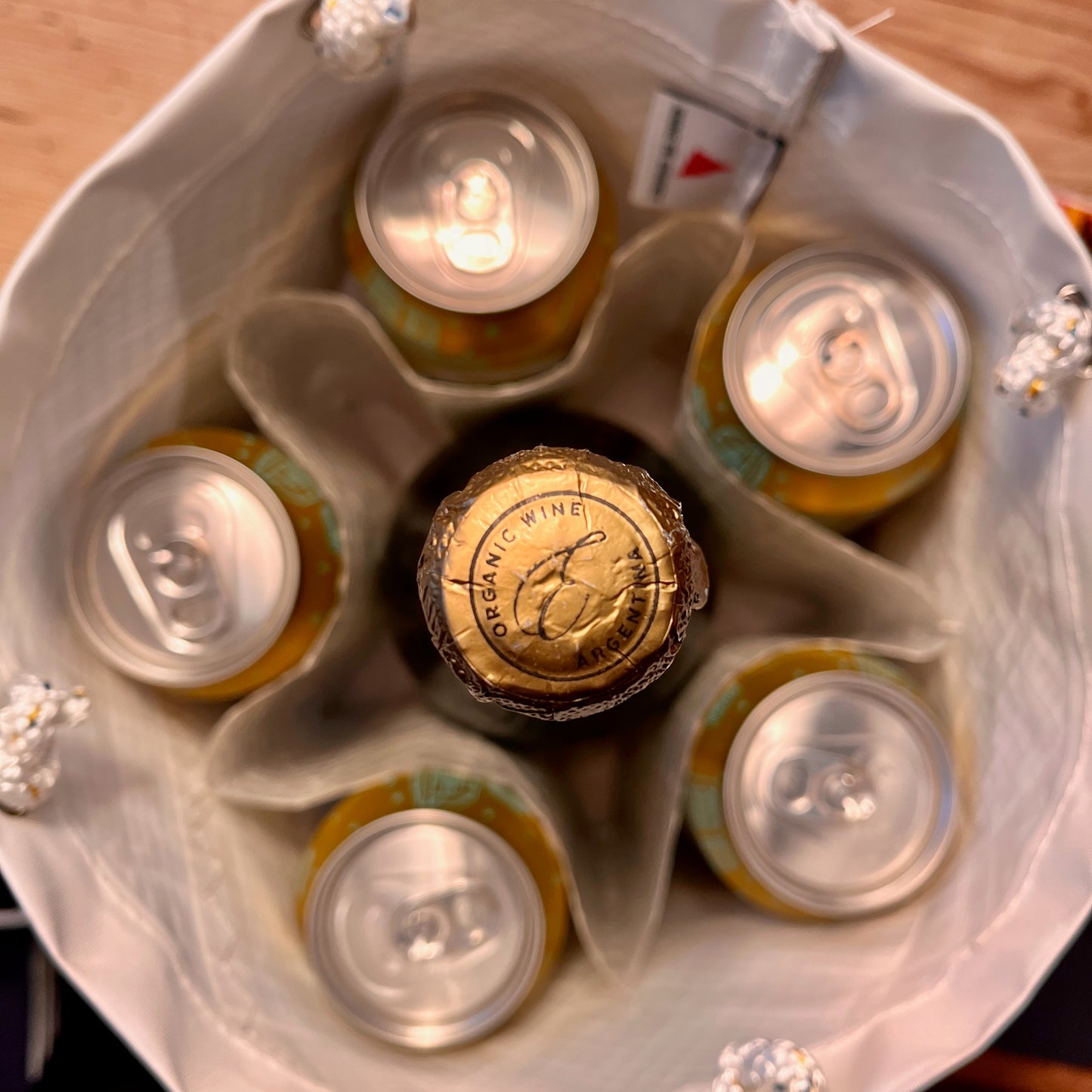 Ølbøtte med stor blå stjerne