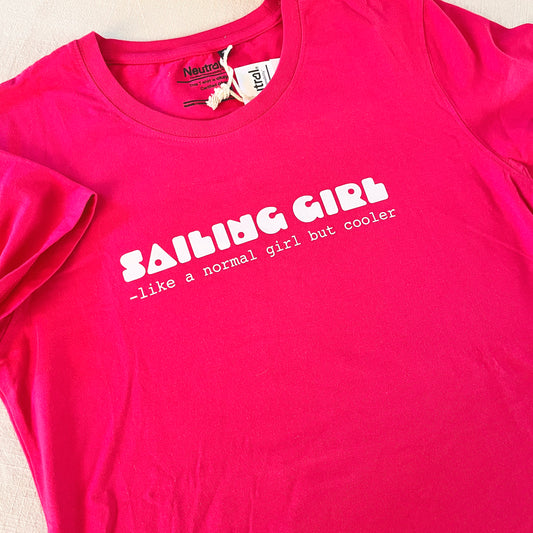 Sailing girl, rosa T-skjorte med print, damemodell, strl M