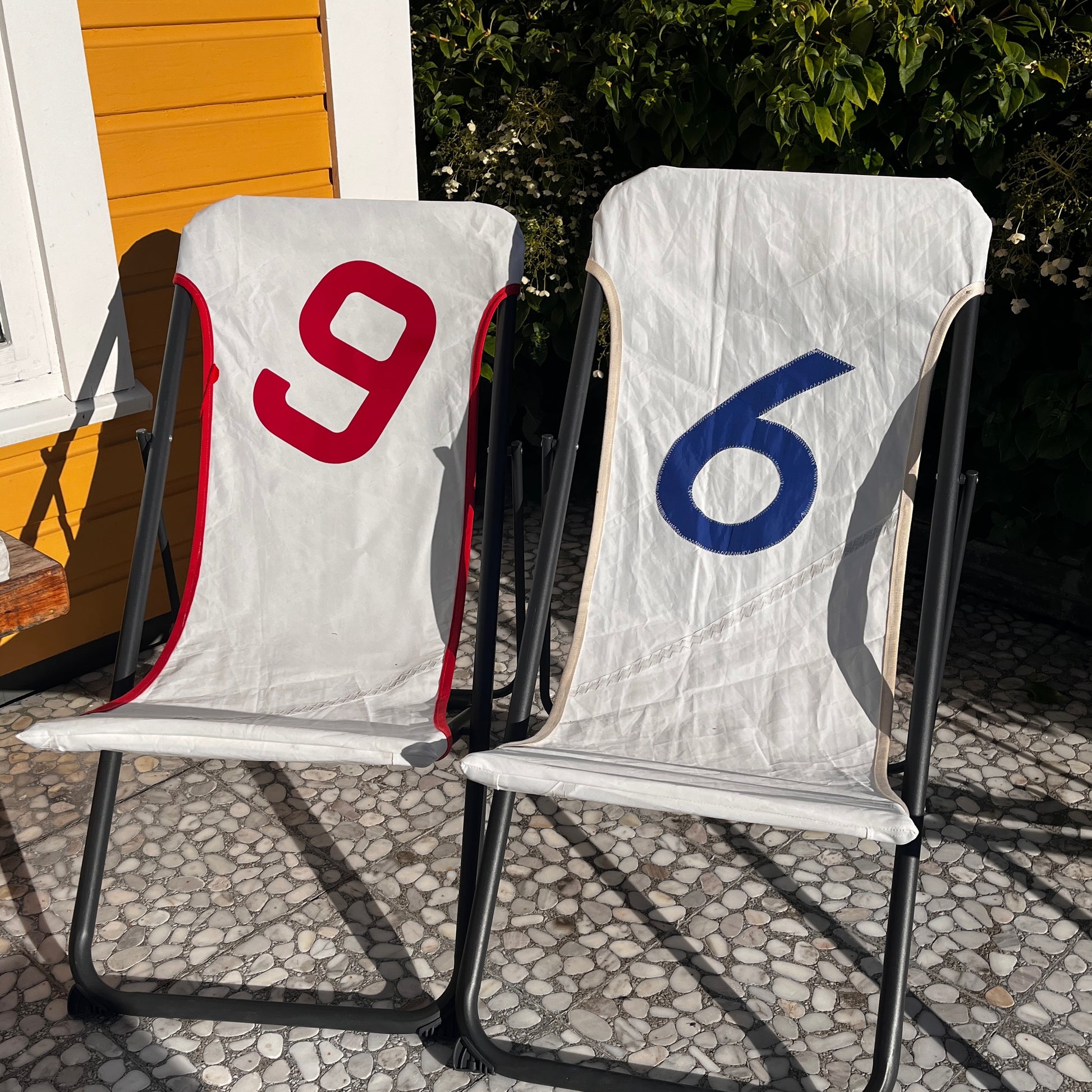 Soltstol med seiltrekk