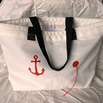 Stor bag med rødt anker og lus - salg!