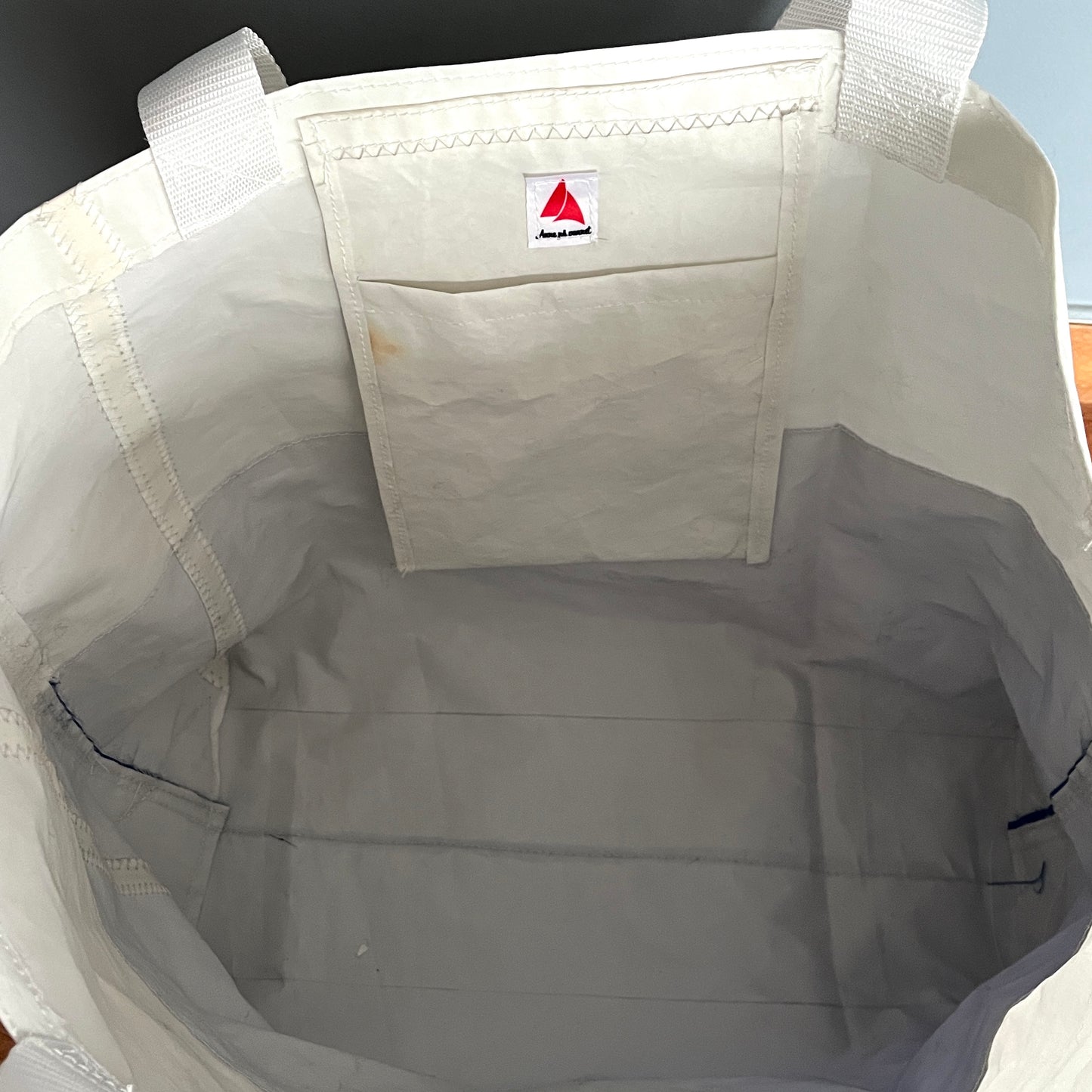 Stor bag med blått 8-tall