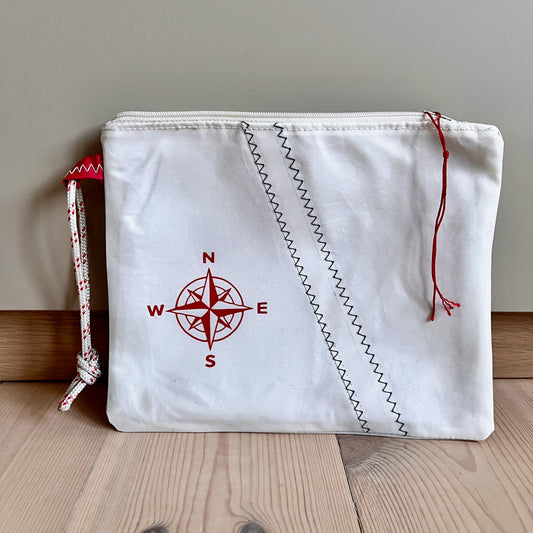 Stor clutch, med rødt kompass