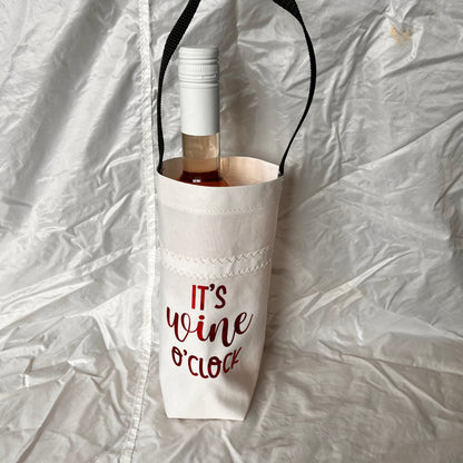 Flaske- /vinposer Wine o'clock, rød metalic/mørk blå