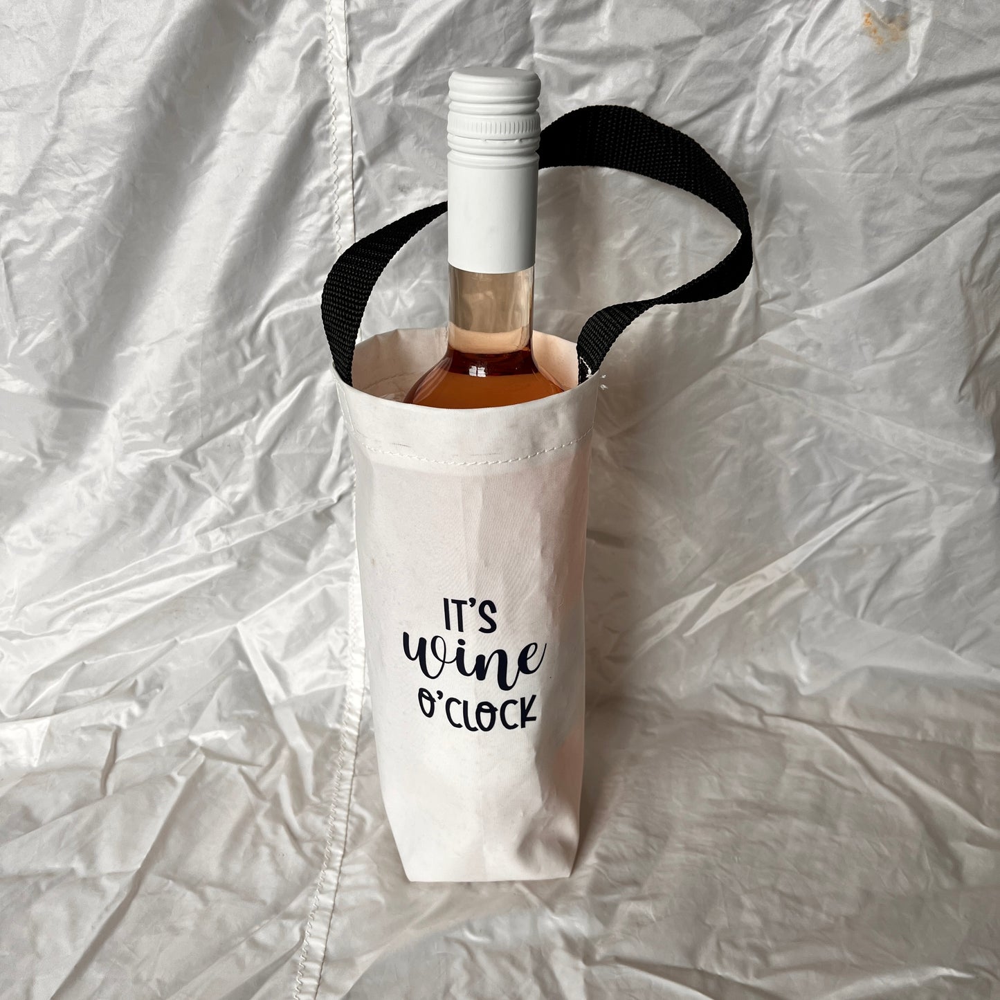 Flaske- /vinposer Wine o'clock, rød metalic/mørk blå