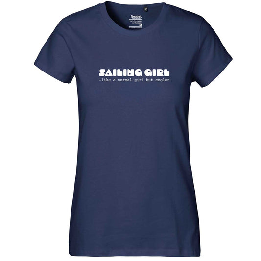 Sailing girl, blå T-skjorter med print, damemodell
