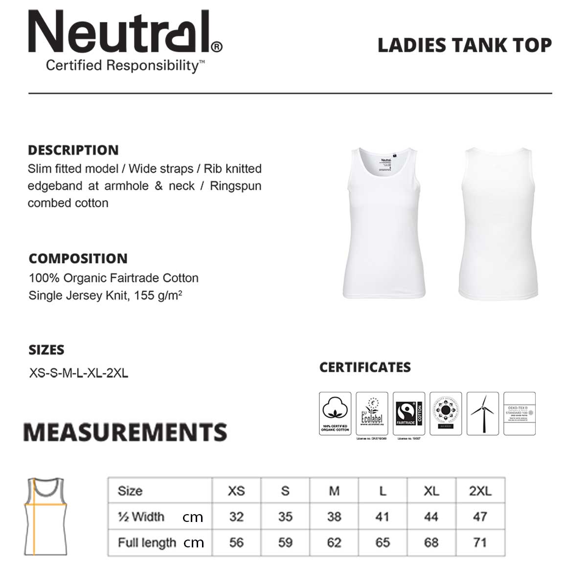 Singlet med print, dame